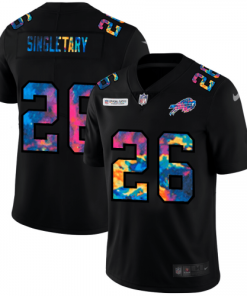 Buffalo Buffalo Bills?#26 Devin Singletary Men's Nike Multi-Color Black 2020 NFL Crucial Catch Vapor Untouchable Limited Jersey Men's