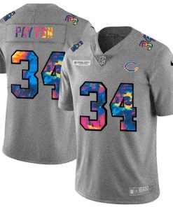 Chicago Bears #34 Walter Payton Men's Nike Multi-Color 2020 NFL Crucial Catch NFL Jersey Greyheather