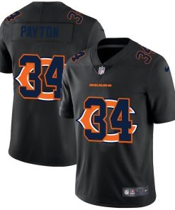Chicago Bears #34 Walter Payton Men's Nike Team Logo Dual Overlap Limited NFL Jersey Black