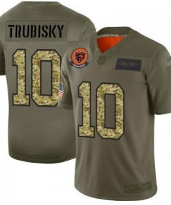 Chicago Chicago Bears #10 Mitchell Trubisky Men's Nike 2019 Olive Camo Salute To Service Limited NFL Jersey Men's