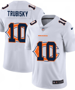 Chicago Chicago Bears #10 Mitchell Trubisky White Men's Nike Team Logo Dual Overlap Limited NFL Jersey Men's