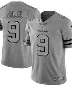 Chicago Chicago Bears #9 Nick Foles Men's Nike Gray Gridiron II Vapor Untouchable Limited NFL Jersey Men's