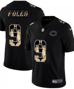 Chicago Chicago Bears #9 Nick Foles Carbon Black Vapor Statue Of Liberty Limited NFL Jersey Men's