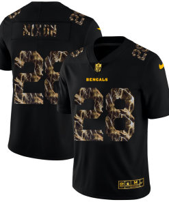 Cincinnati Bengals #28 Joe Mixon Men's Black Nike Flocked Lightning Vapor Limited NFL Jersey