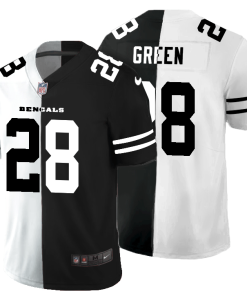 Cincinnati Bengals #28 Joe Mixon Men's Black V White Peace Split Nike Vapor Untouchable Limited NFL Jersey