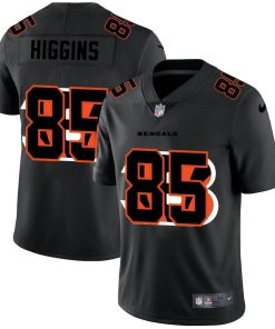 Cincinnati Bengals #85 Tee Higgins Men's Nike Team Logo Dual Overlap Limited NFL Jersey Black