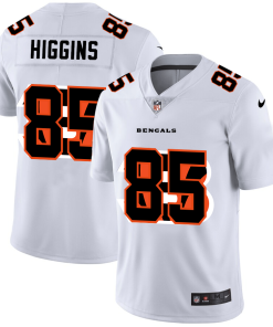 Cincinnati Bengals #85 Tee Higgins White Men's Nike Team Logo Dual Overlap Limited NFL Jersey