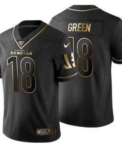 Cincinnati Cincinnati Bengals #18 A.J. Green Men's Nike Black Golden Limited NFL 100 Jersey Men's