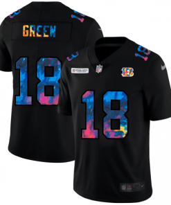 Cincinnati Cincinnati Bengals #18 A.J. Green Men's Nike Multi-Color Black 2020 NFL Crucial Catch Vapor Untouchable Limited Jersey Men's