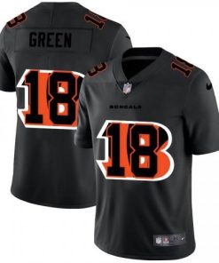 Cincinnati Cincinnati Bengals #18 A.J. Green Men's Nike Team Logo Dual Overlap Limited NFL Jersey Black Men's