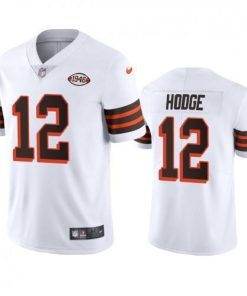 Cleveland Cleveland Browns #12 Khadarel Hodge Nike 1946 Collection Alternate Vapor Limited NFL Jersey - White Men's