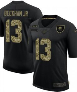 Cleveland Cleveland Browns #13 Odell Beckham Jr. Men's Nike 2020 Salute To Service Camo Limited NFL Jersey Black Men's