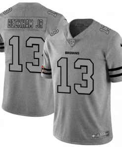 Cleveland Cleveland Browns #13 Odell Beckham Jr. Men's Nike Gray Gridiron II Vapor Untouchable Limited NFL Jersey Men's