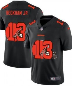 Cleveland Cleveland Browns #13 Odell Beckham Jr. Men's Nike Team Logo Dual Overlap Limited NFL Jersey Black Men's