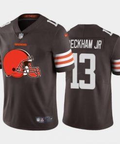 Cleveland Cleveland Browns #13 Odell Beckham Jr. Brown Men's Nike Big Team Logo Vapor Limited NFL Jersey Men's