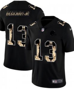 Cleveland Cleveland Browns #13 Odell Beckham Jr Carbon Black Vapor Statue Of Liberty Limited NFL Jersey Men's