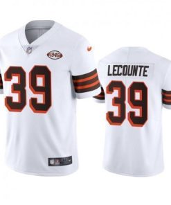 Cleveland Cleveland Browns #39 Richard Lecounte Nike 1946 Collection Alternate Vapor Limited NFL Jersey - White Men's