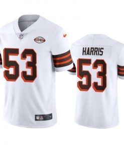 Cleveland Cleveland Browns #53 Nick Harris Nike 1946 Collection Alternate Vapor Limited NFL Jersey - White Men's