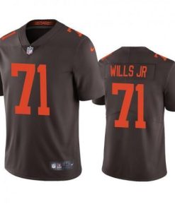 Cleveland Cleveland Browns #71 Jedrick Wills Men's Nike Brown 2020 NFL Draft Alternate Vapor Limited Jersey Men's