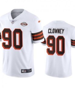 Cleveland Cleveland Browns #90 Jadeveon Clowney Nike 1946 Collection Alternate Vapor Limited NFL Jersey - White Men's