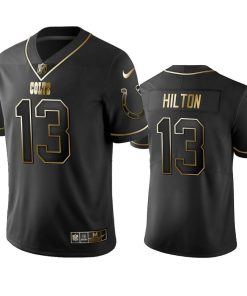 Colts #13 T.Y. Hilton Men's Stitched NFL Vapor Untouchable Limited Black Golden Jersey