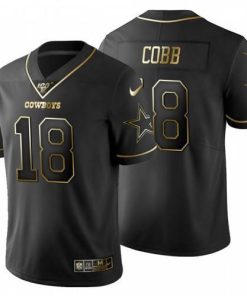 Dallas Dallas Cowboys #18 Randall Cobb Men's Nike Black Golden Limited NFL 100 Jersey Men's