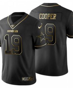 Dallas Dallas Cowboys #19 Amari Cooper Men's Nike Black Golden Limited NFL 100 Jersey Men's