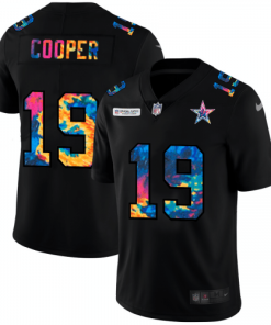 Dallas Dallas Cowboys #19 Amari Cooper Men's Nike Multi-Color Black 2020 NFL Crucial Catch Vapor Untouchable Limited Jersey Men's