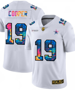 Dallas Dallas Cowboys #19 Amari Cooper Men's White Nike Multi-Color 2020 NFL Crucial Catch Limited NFL Jersey Men's