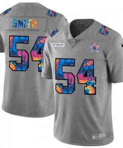 Dallas Dallas Cowboys #54 Jaylon Smith Men's Nike Multi-Color 2020 NFL Crucial Catch NFL Jersey Greyheather Men's