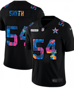 Dallas Dallas Cowboys #54 Jaylon Smith Men's Nike Multi-Color Black 2020 NFL Crucial Catch Vapor Untouchable Limited Jersey Men's