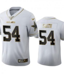 Dallas Dallas Cowboys #54 Jaylon Smith Men's Nike White Golden Edition Vapor Limited NFL 100 Jersey Men's