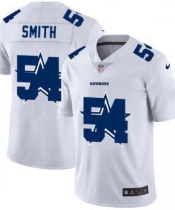 Dallas Dallas Cowboys #54 Jaylon Smith White Men's Nike Team Logo Dual Overlap Limited NFL Jersey Men's