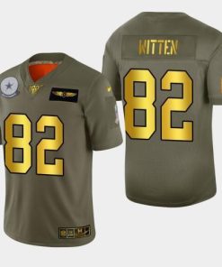 Dallas Dallas Cowboys #82 Jason Witten Men's Nike Olive Gold 2019 Salute to Service Limited NFL 100 Jersey Men's