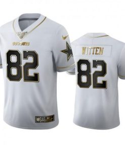Dallas Dallas Cowboys #82 Jason Witten Men's Nike White Golden Edition Vapor Limited NFL 100 Jersey Men's