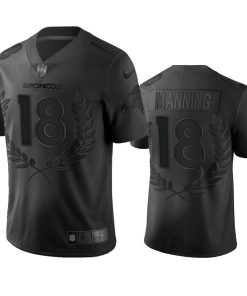 Denver Broncos #18 Peyton Manning Men's Nike Black NFL MVP Limited Edition Jersey