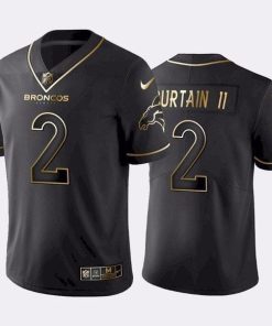 Denver Broncos #2 Patrick Surtain II Men's Nike Black Golden Limited NFL 100 Jersey