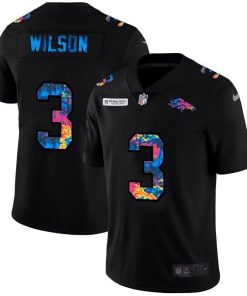 Denver Broncos #3 Russell Wilson Men's Nike Multi-Color Black 2020 NFL Crucial Catch Vapor Untouchable Limited Jersey