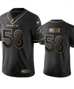 Denver Broncos #58 Von Miller Men's Stitched NFL Vapor Untouchable Limited Black Golden Jersey Men's