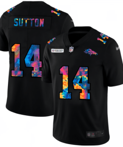 Denver Denver Broncos #14 Courtland Sutton Men's Nike Multi-Color Black 2020 NFL Crucial Catch Vapor Untouchable Limited Jersey Men's