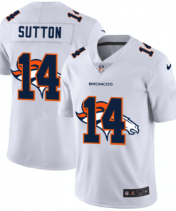 Denver Denver Broncos #14 Courtland Sutton White Men's Nike Team Logo Dual Overlap Limited NFL Jersey Men's