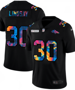 Denver Denver Broncos #30 Phillip Lindsay Men's Nike Multi-Color Black 2020 NFL Crucial Catch Vapor Untouchable Limited Jersey Men's