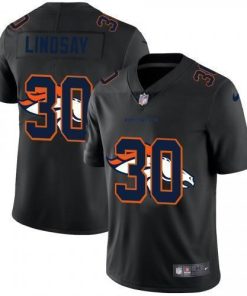 Denver Denver Broncos #30 Phillip Lindsay Men's Nike Team Logo Dual Overlap Limited NFL Jersey Black Men's