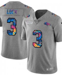 Denver Denver Broncos #3 Drew Lock Men's Nike Multi-Color 2020 NFL Crucial Catch NFL Jersey Greyheather Men's