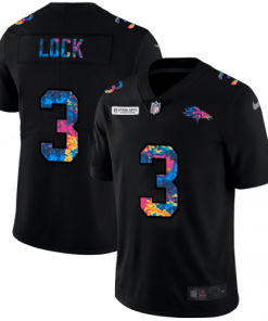 Denver Denver Broncos #3 Drew Lock Men's Nike Multi-Color Black 2020 NFL Crucial Catch Vapor Untouchable Limited Jersey Men's