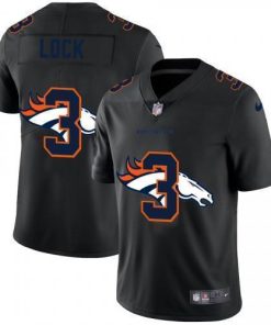 Denver Denver Broncos #3 Drew Lock Men's Nike Team Logo Dual Overlap Limited NFL Jersey Black Men's