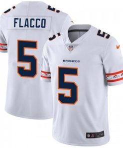 Denver Denver Broncos #5 Joe Flacco Nike White Team Logo Vapor Limited NFL Jersey Men's