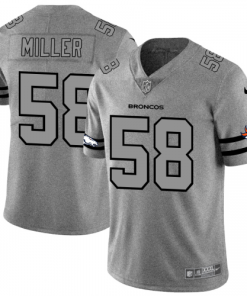 Denver Denver Broncos #58 Von Miller Men's Nike Gray Gridiron II Vapor Untouchable Limited NFL Jersey Men's