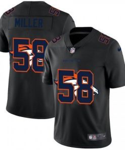 Denver Denver Broncos #58 Von Miller Men's Nike Team Logo Dual Overlap Limited NFL Jersey Black Men's