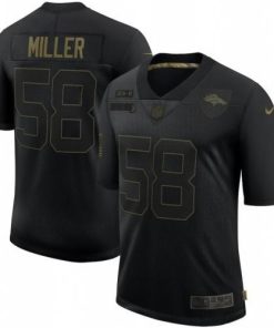 Denver Denver Broncos #58 Von Miller Nike 2020 Salute To Service Limited Jersey Black Men's